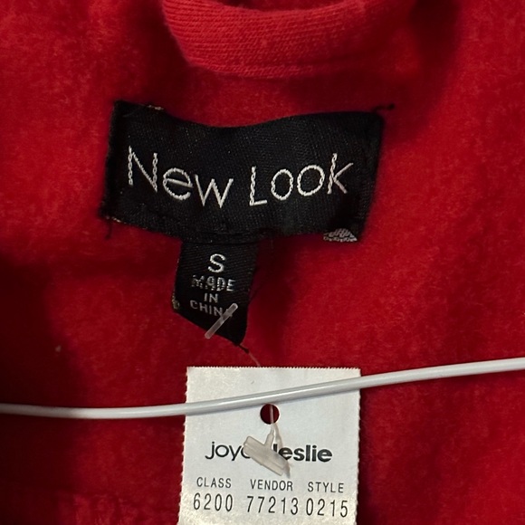 NEW WITH TAG New Look Red Pea Coat Modern Fitted Style - Picture 2 of 3